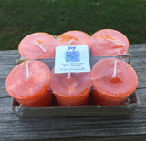 Joy Reiki Candles Crystal Journey Candles All Natural Votives Candles (Sealed 6 Pack) Meditation Manifestation Candle