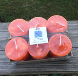 Joy Reiki Candles Crystal Journey Candles All Natural Votives Candles (Sealed 6 Pack) Meditation Manifestation Candle