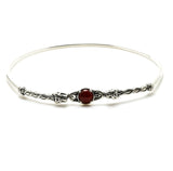 Medieval Lion Torc Necklace .925 Sterling Silver w/ Genuine Carnelian gem Torq Made in USA