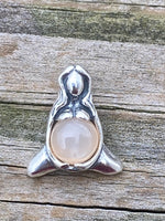 Goddess of Abundance Pendant with Peach Moonstone gemstone