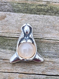 Goddess of Abundance Pendant with Peach Moonstone gemstone