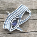 Eye of Horus Pendant Sterling Silver with Iolite