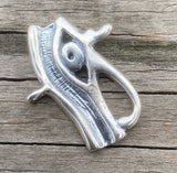 Eye of Horus Pendant 925 Sterling Silver w/ Natural Iolite gem - Falcon Udjat Made in the USA