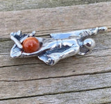 Magician Tarot pendant .925 Sterling Silver w/ genuine Sunstone 3D sculpted Made in the USA