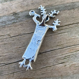 Medicine Woman Pendant .925 Solid Sterling Silver w/ Natural Garnet gemstone USA