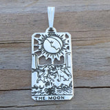 Moon Tarot Card Pendant .925 Sterling Silver Made in the USA
