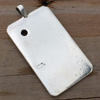 Strength Tarot Card Pendant .925 Sterling Silver w/ Genuine Natural Peridot gemstone USA