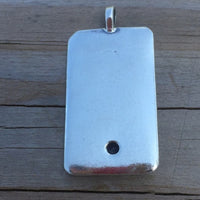 Sun Tarot Card Pendant Sterling Silver w/ Genuine Lapis Lazuli Prosperity Success USA