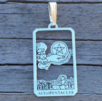 The Ace of Pentacles Tarot Card Pendant