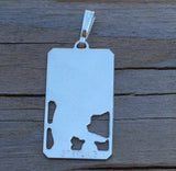 Sterling Silver Death Tarot Card Pendant - Number 13 in the Major Arcana