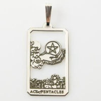 The Ace of Pentacles Tarot Card Pendant