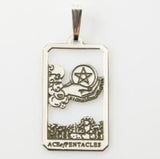 The Ace of Pentacles Tarot Card Pendant