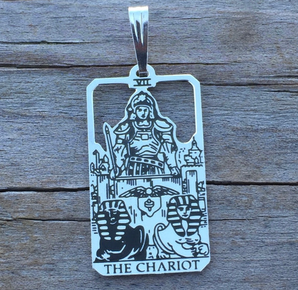 The Chariot Tarot Card Pendant - 7 in the Major Arcana