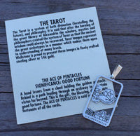 Ace of Pentacles Pendant - Good Fortune amulet